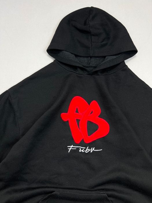 Baggy Hoodie Fubu Big Logo Vintage Black Bluza Hip Hop Rap