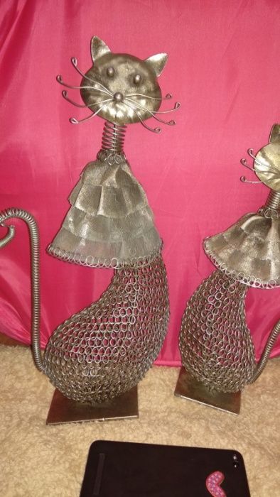 статуэтка фигурка 2 кошка кот все-металл большие кипр ручная работа