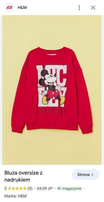 H&M bluza Miki r134/140 dla chłopca