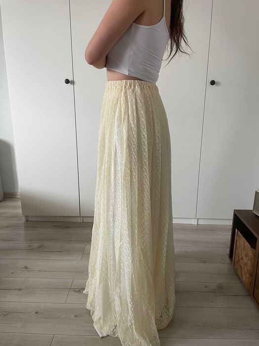 Spódnica ślubna koronkowa boho, ivory, Mimetik