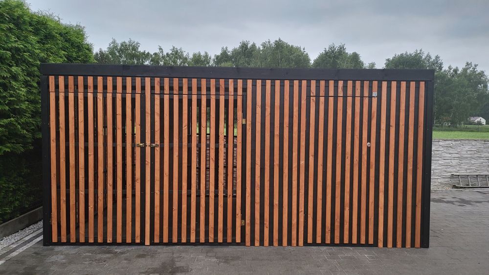 Nowoczesny Domek Narzędziowy z Drewutnią HERMES