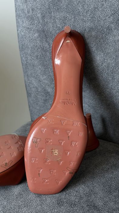 Коричневі босоніжки MAX MARA мюлі на ніжку 24,5