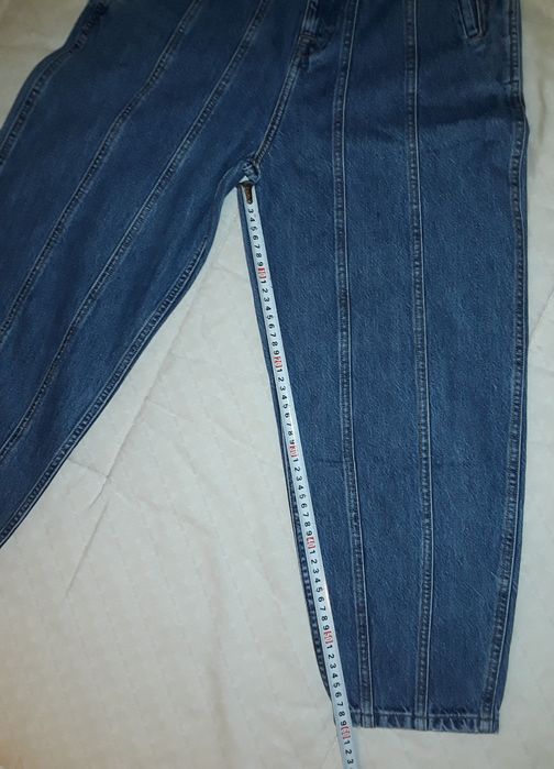 Calças de senhora em ganga sem cós da ZARA, tamanho 36