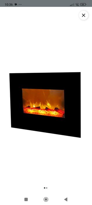 Kominek elektryczny 1800 w, termostat sterowanie z pilota