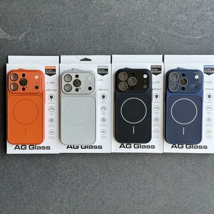 Чохол iPhone 14 Pro | 14 Pro Max Ag Glass в стилі айфон 17. Чехол айфон 14 про | 14 про макс матовый стеклянный имитация айфон 17