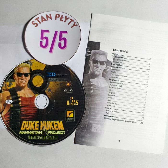 Gra PC - duke nukem manhattan project płyta + instrukcja