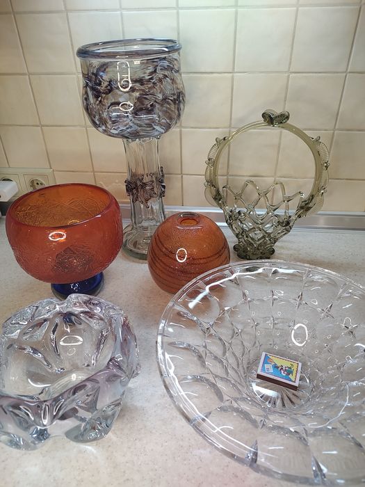 Вазы цветное стекло ссср