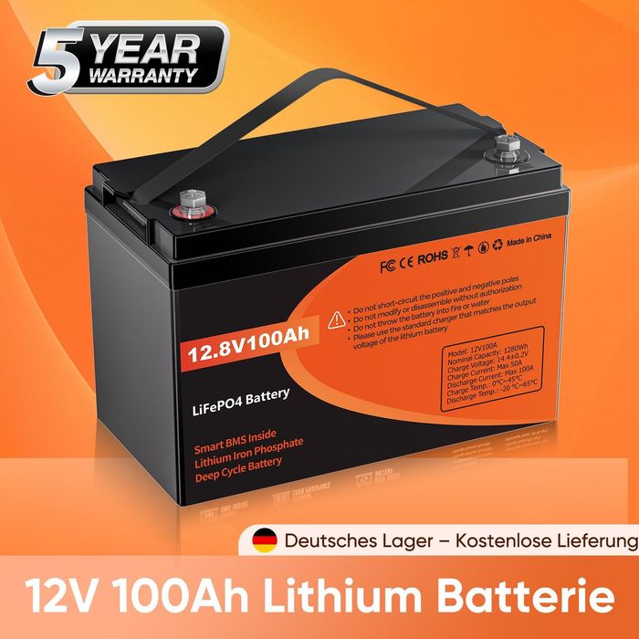 Акумулятор батарея LiFePO4 12,8V/100Ah з BMS