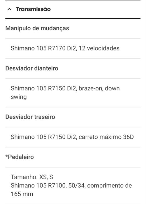 Shimano 105 Di2 12 velocidades NOVO!
