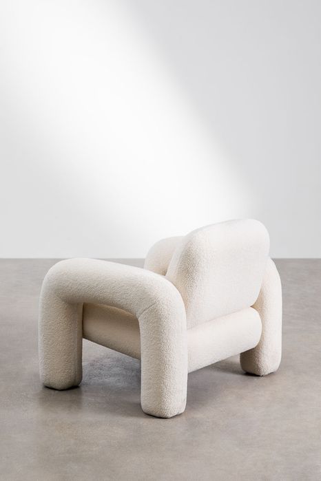 Fotel SKLUM Nicxon baranek boucle (nie IKEA, Westwing, Jysk, Beliani )