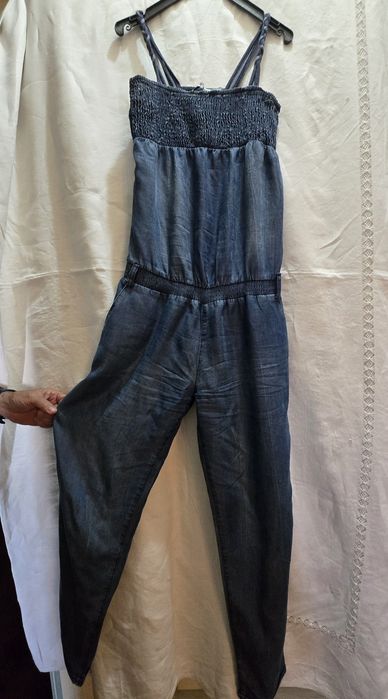 Macacão jeans azul