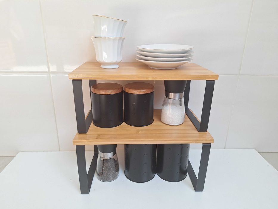 N O W E Półki Loft 4 sztuki bambus kuchenne kuchni łazienki organizer