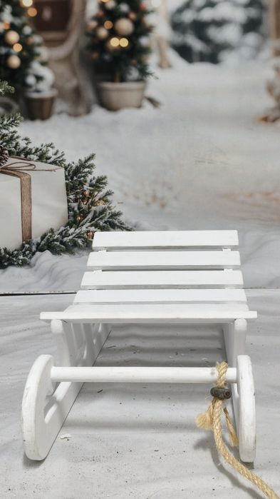 Ternó branco em madeira