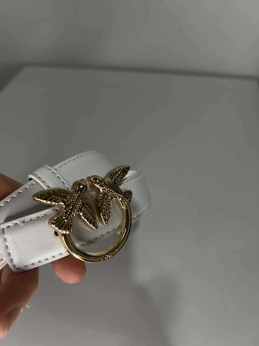 Pasek pinko bialy nowy damski 110cm oryginalny