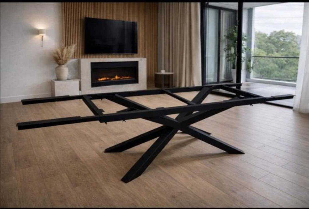 Podstawa stołu pająk stalowa czarna LOFT