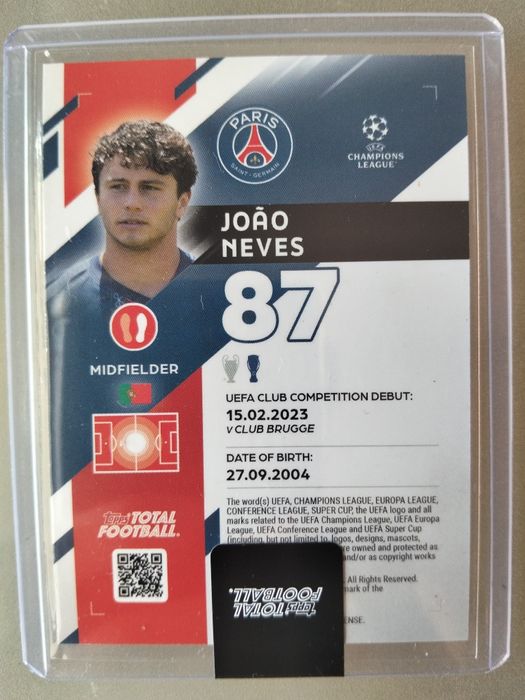 Carta João Neves numerada 06/35 Inferno Topps