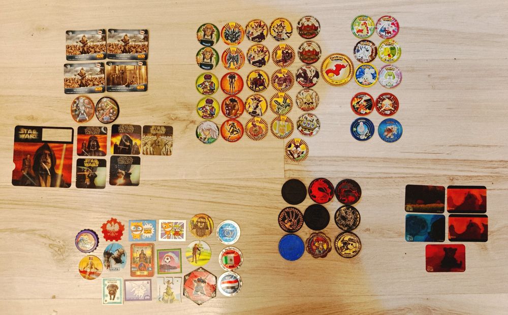 Kolekcja tazo, kart naklejek z chipsów - Lay's, Cheetos, Star Chips