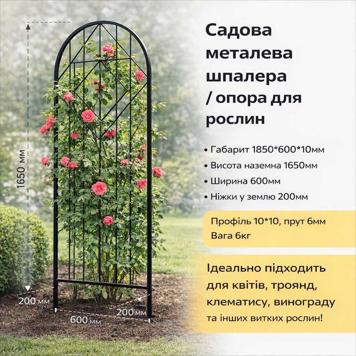 Арка садова розбірна Шпалера садова Пергола для квітів