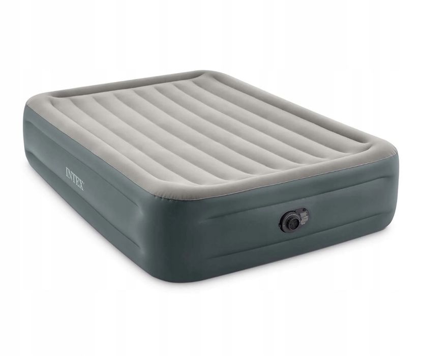 Materac Intex Dmuchany Wbudowana Pompka Mocny 203x152 cm Duży