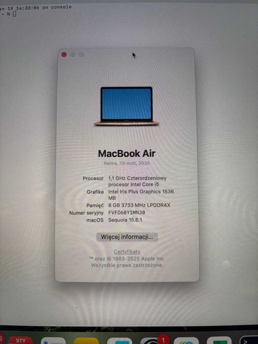 Macbook Air 13" - 2020 - A2179 - stan BDB - Rose Gold