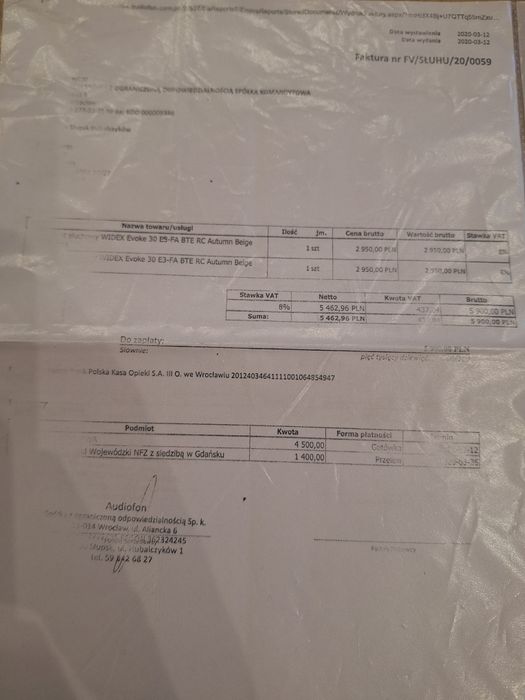 Aparat sluchowy WIDEX Evoke 30 E-FA BTE RC lewy prawy