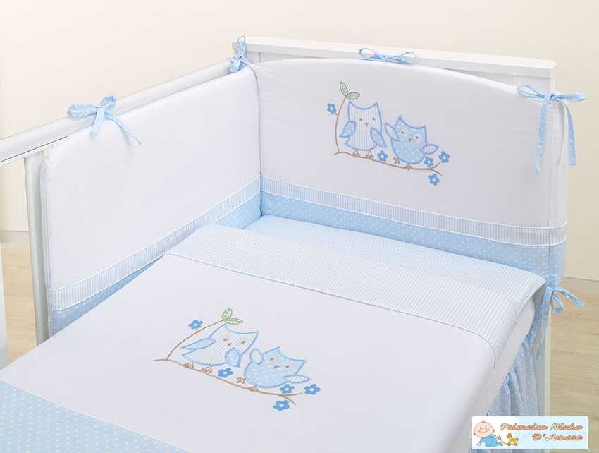 Conjunto para berço, capa edredom, fronha, proteção