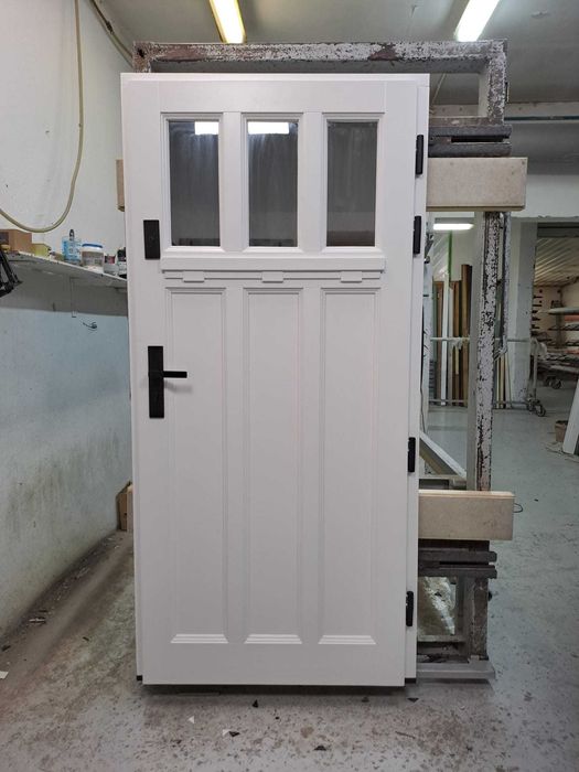 Drzwi wejściowe zewnętrzne drewniane dębowe dostawa gratis