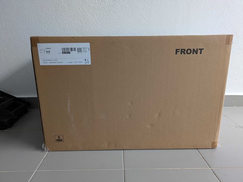 Microondas IKEA LAGAN encastre preto novo