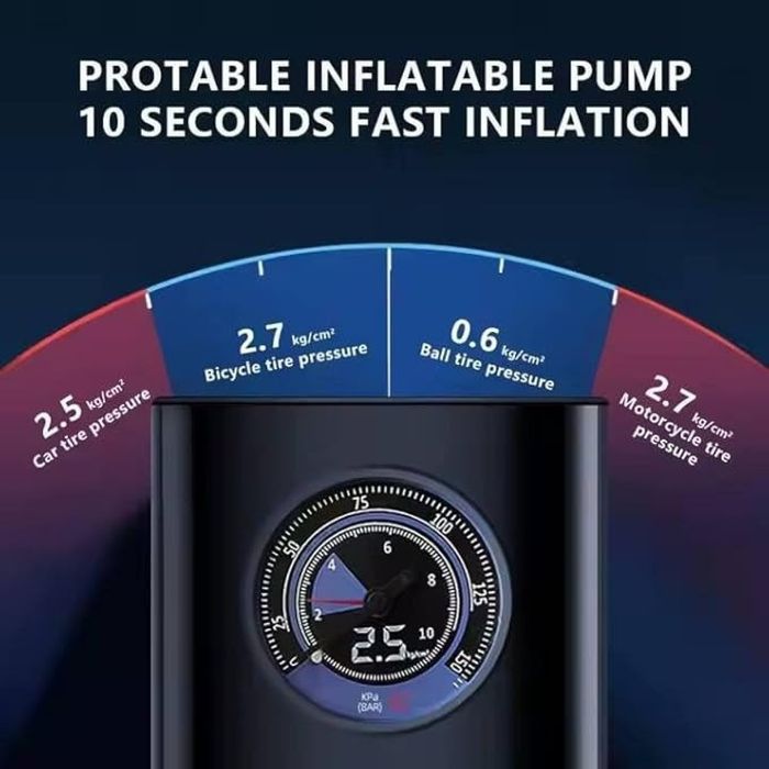 Потужний автомобільний акумуляторний компресор CHARGE PUMP 002