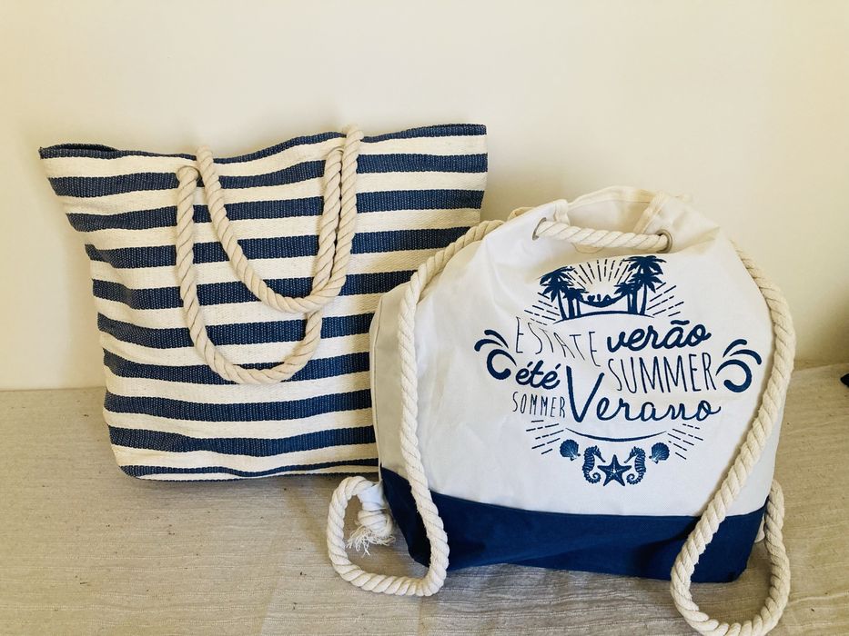 Saco Praia  + Mochila pano