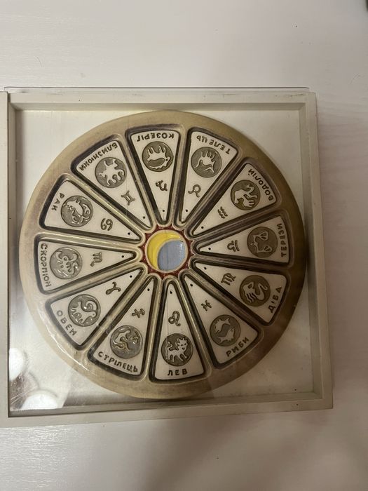 Керамічний диск зі знаками зодіаку у вигляді амулетів