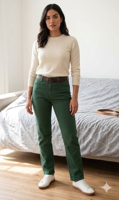 Zielone damskie spodnie S