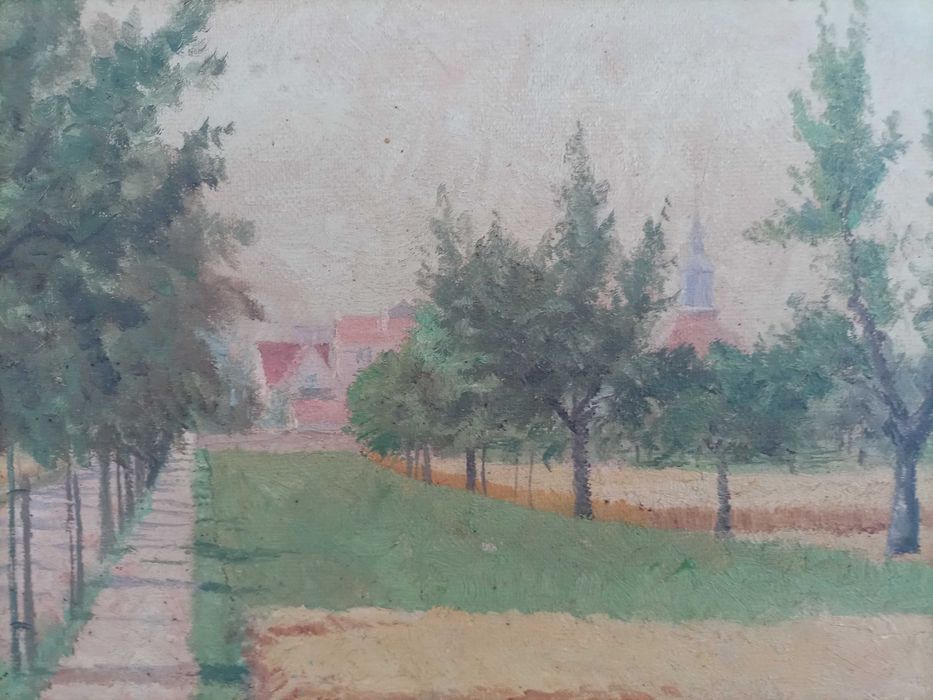F.Werz Obraz olejny na desce 1934