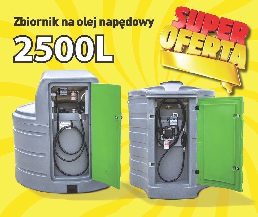 Zbiornik 2500L dwupłaszczowy paliwo paliwa dostawa cały kraj