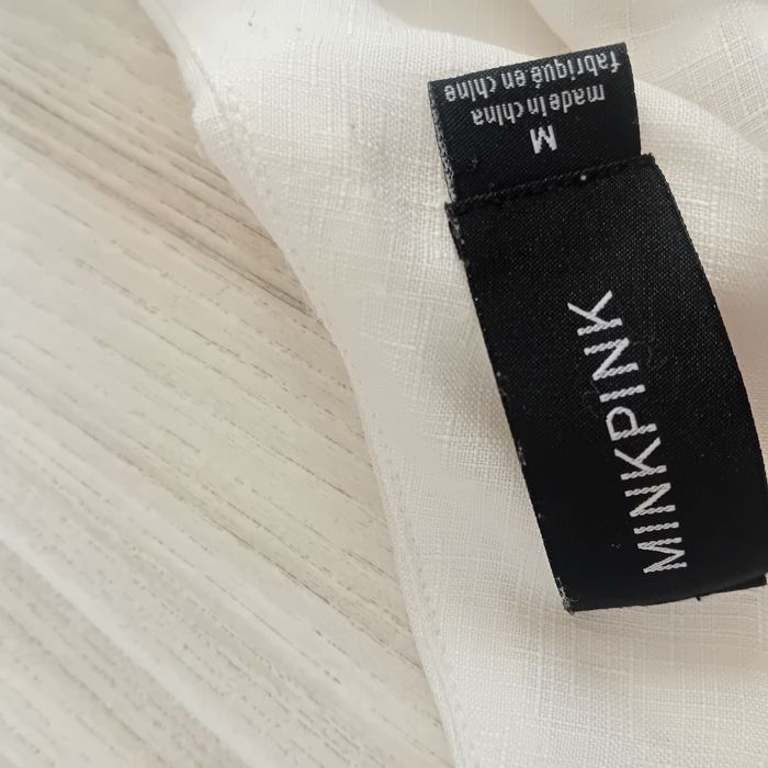 Biała bluzka w stylu boho folk M