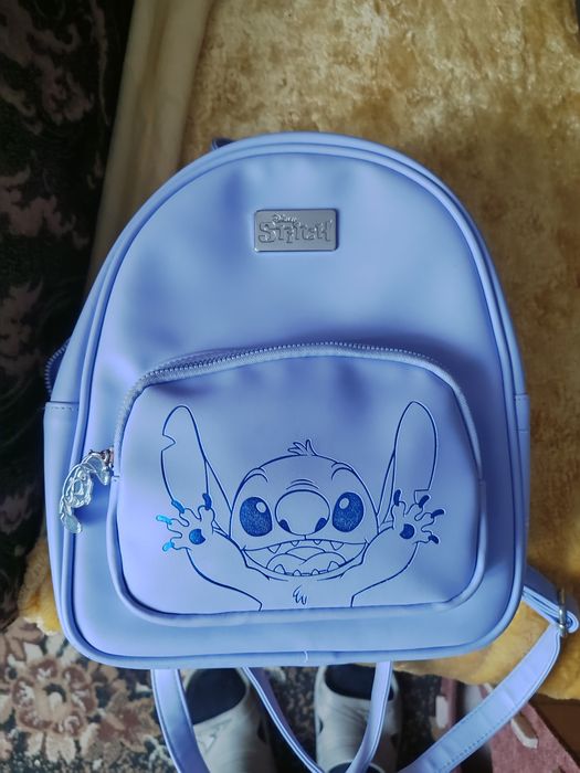 Рюкзак Disney Stitch блакитний б/в 25x12x29 см