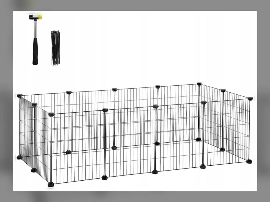 Nowy Kojec Dla Królika Świnki 12 Paneli 143x73x46 Cm Wybieg Modułowy