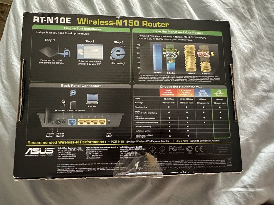 Wireless N Router - Asus - RT-N10E428222389127761921