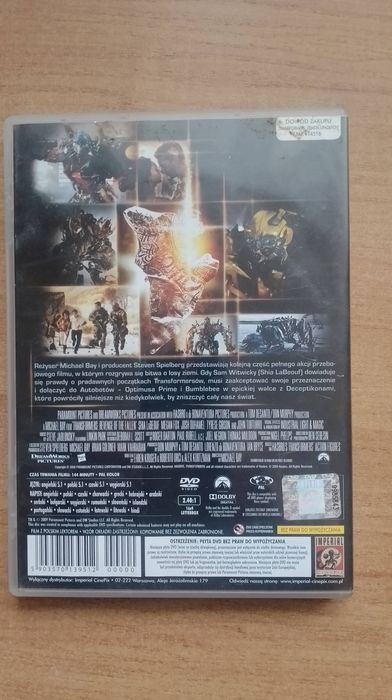 Płyta DVD Transformers zemsta upadłych