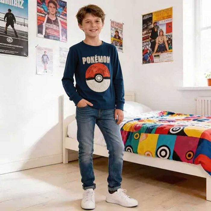Bluzka z długim rękawem Pokemon cekiny 8-9lat 128-134cm Sinsay A285