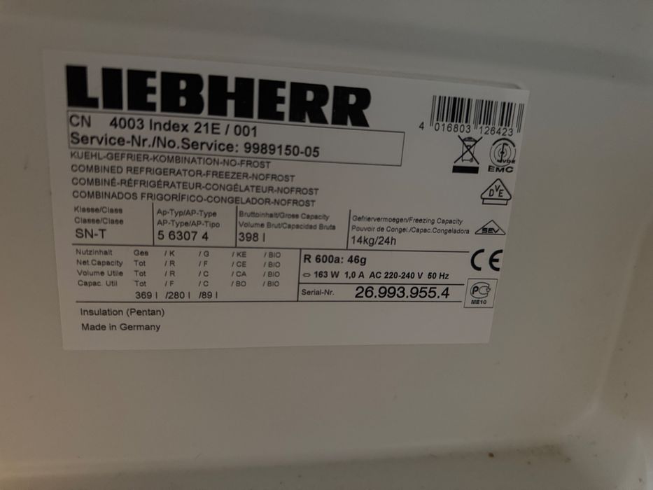 Холодильник LIEBHERR CN 4003 бу