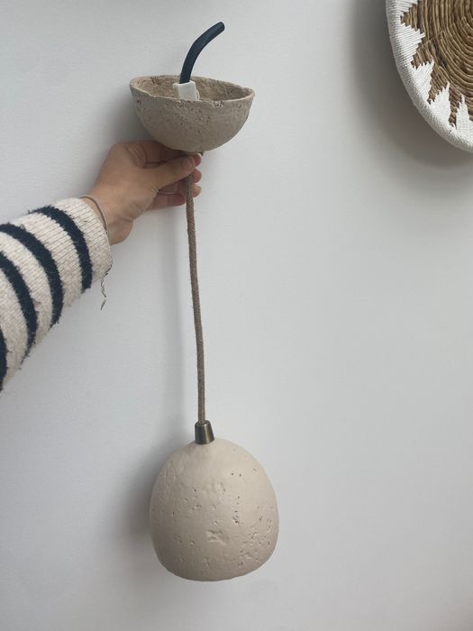 New Resin and Sisal Pendant Lamps