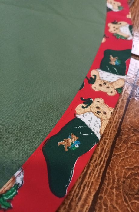 Camilha verde + naprons com motivos natalícios