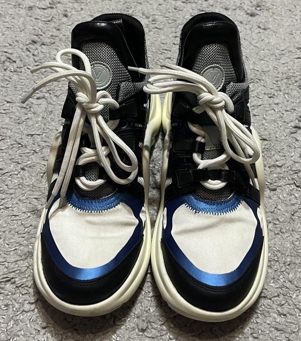 Оригинал.фирменные, кожаные кроссовки louis vuitton archlight blue