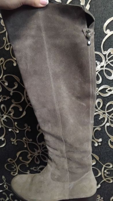 Натуральные демисезонные сапоги, флис