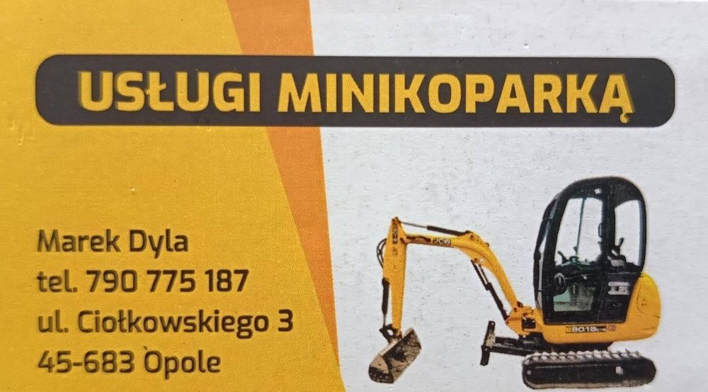Usługi Minikoparką /roboty ziemne opolskie szybkie terminy.