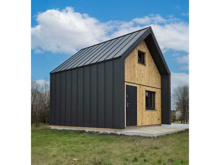 DOMEK DREWNIANY, Nowoczesna Stodoła 5x7, pełne doposażenie, na gotowo!