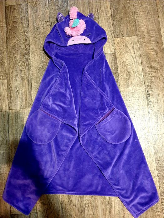 Новый плед одеяло полотенце пончо единорог