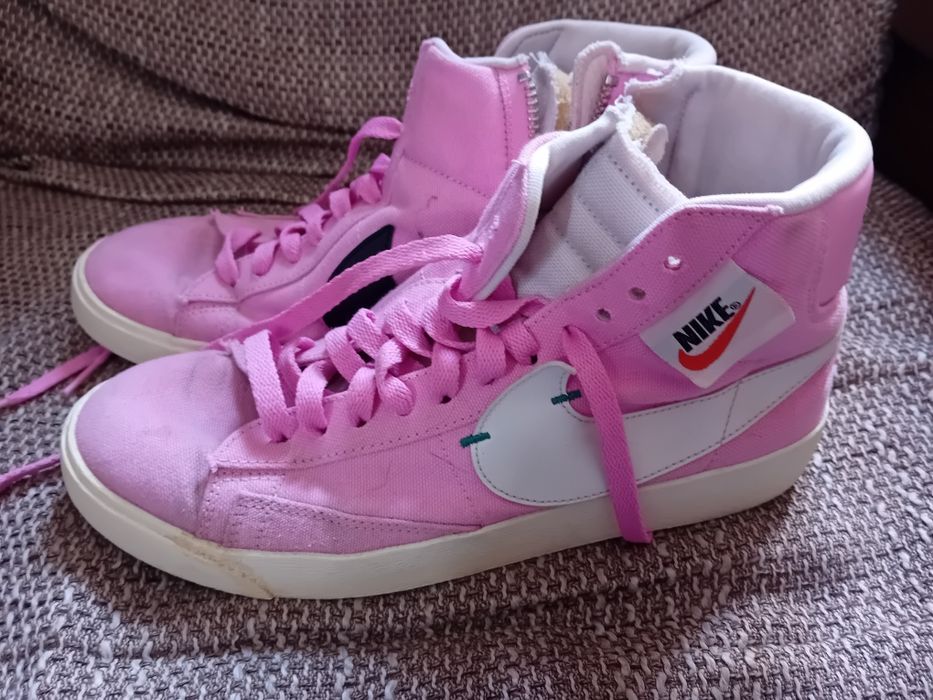 Nike Blazer Mid Rebel Pink Różowe Zamek Asymetryczne