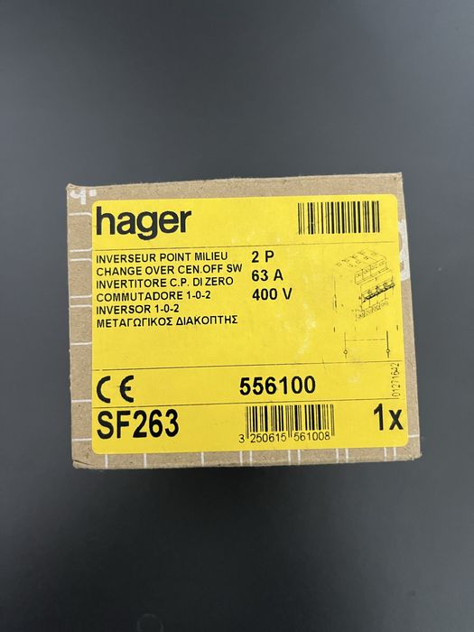 Hager sf263 2Р 63А 400V